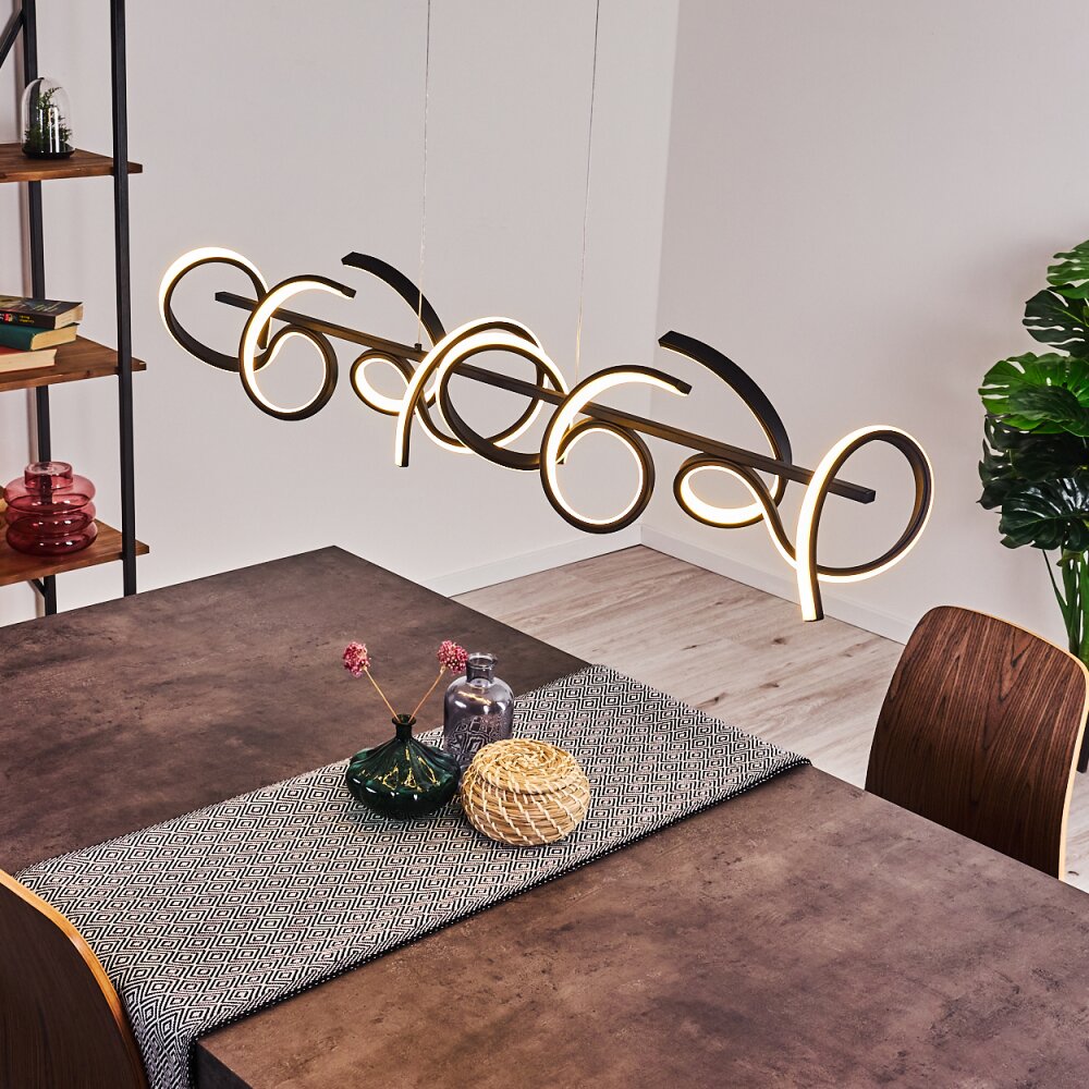 Bazuin Pendelbelysning LED Svart, 4-ljuskällor main product photo