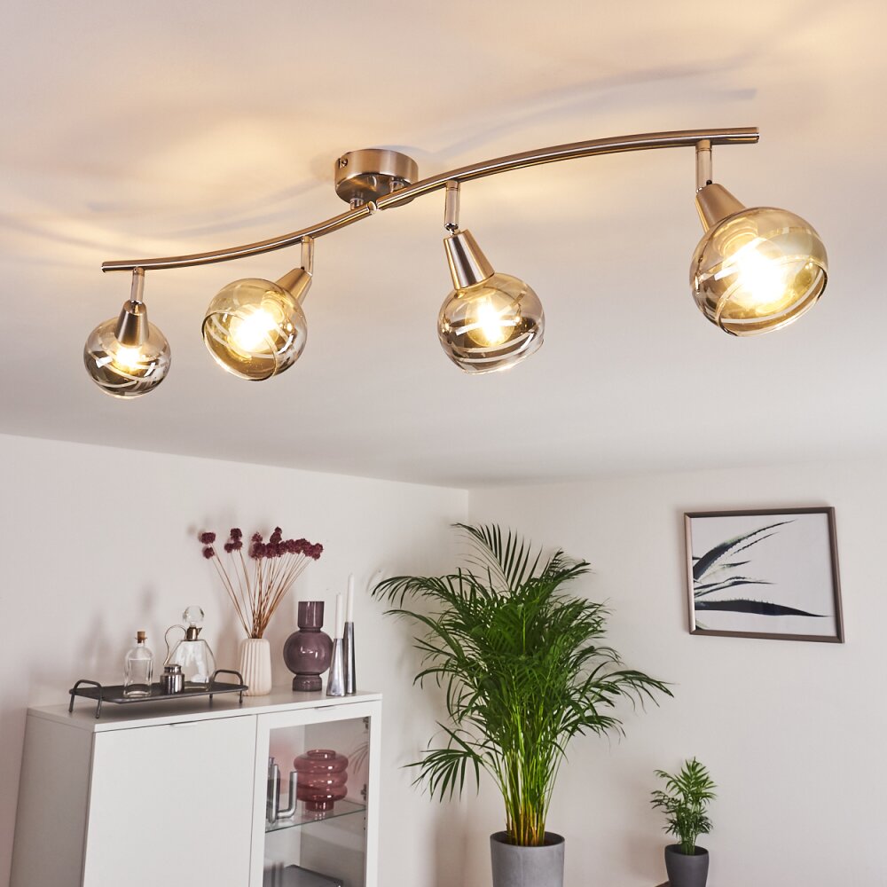 Warga Taklampa, Takstrålkastare LED Nickel matt, 4-ljuskällor main product photo