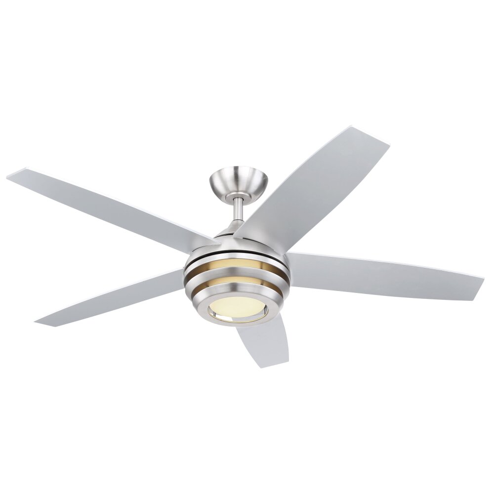 Globo VIVIANA Taklampa, Takfläkt med belysning LED Nickel matt, 1-ljuskällor, Fjärrkontroll main product photo