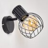 Kenia Vägglampa Grått, Svart, 1-ljuskällor