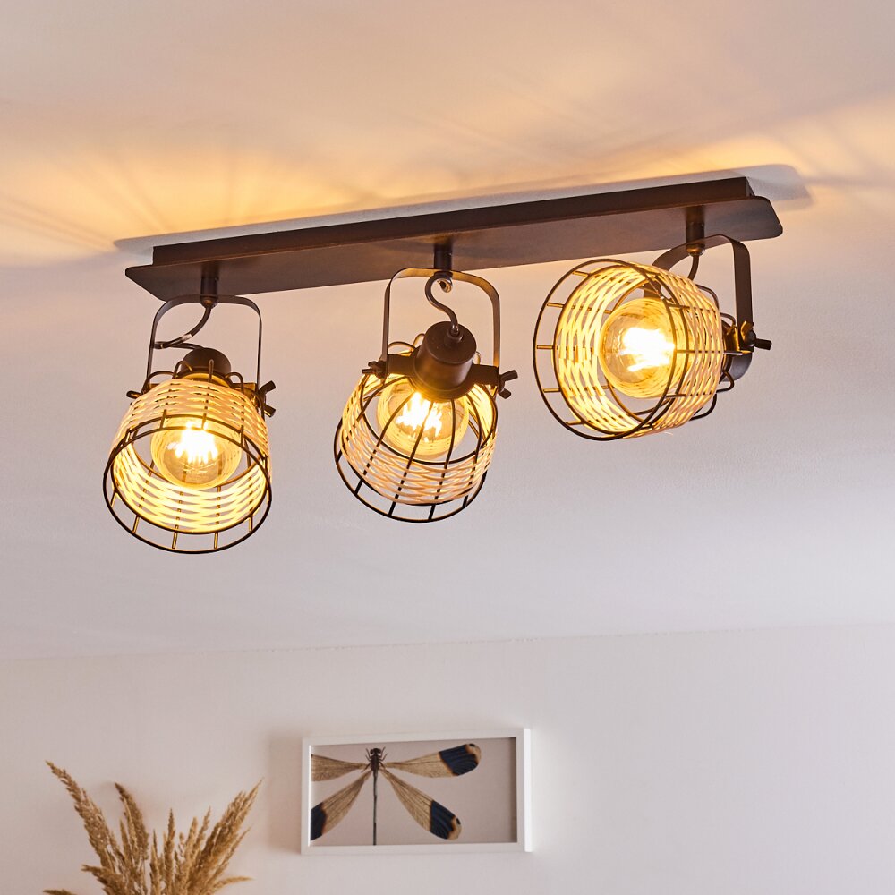 Recinto Taklampa, Takstrålkastare Trä mörkt, Svart, 3-ljuskällor main product photo