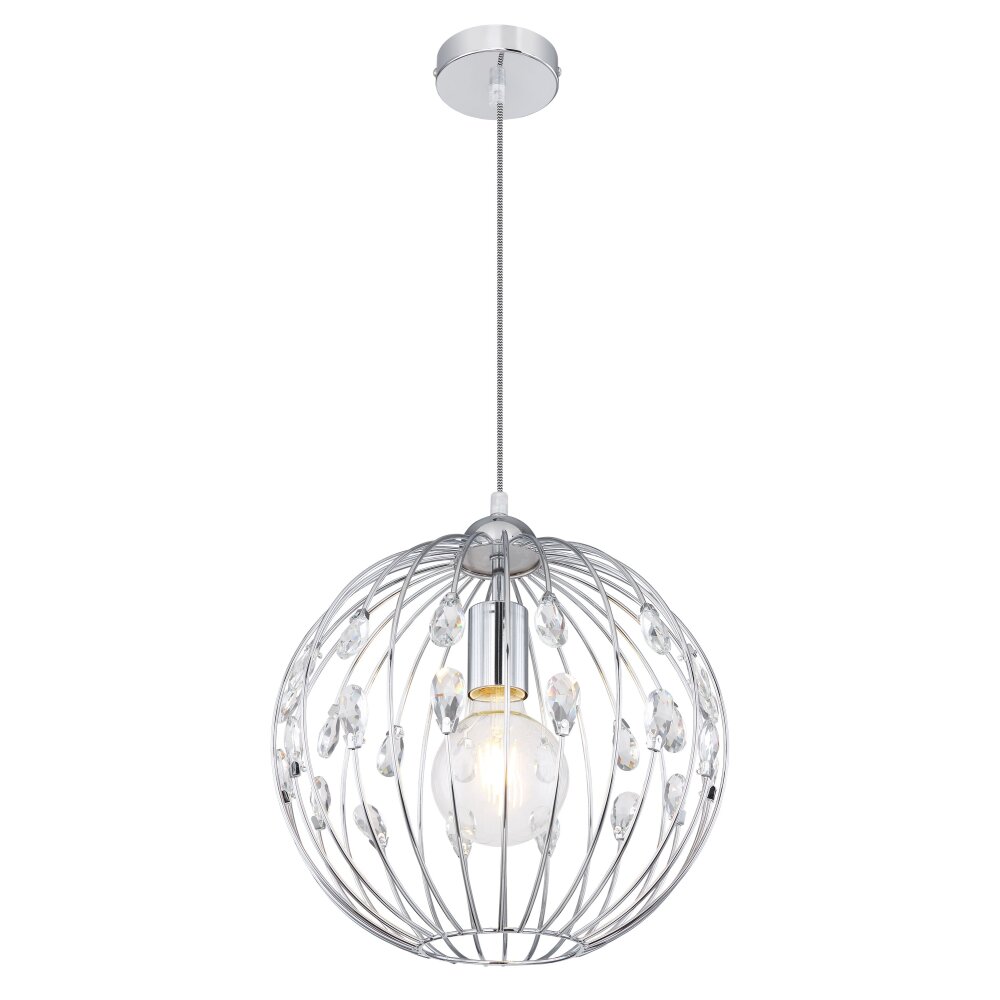 Globo HANAKO Pendellampa Krom, 1-ljuskällor main product photo
