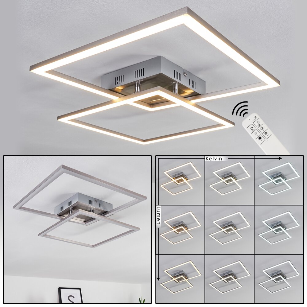 Thara Taklampa LED Nickel matt, 2-ljuskällor, Fjärrkontroll main product photo