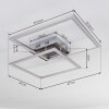 Thara Taklampa LED Nickel matt, 2-ljuskällor, Fjärrkontroll