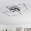 Thara Taklampa LED Nickel matt, 2-ljuskällor, Fjärrkontroll