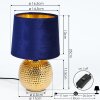 Beddie Bordslampa Guld, 1-ljuskällor