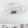 Johsa Taklampa LED Nickel matt, Silver, 3-ljuskällor