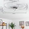 Johsa Taklampa LED Nickel matt, Silver, 3-ljuskällor