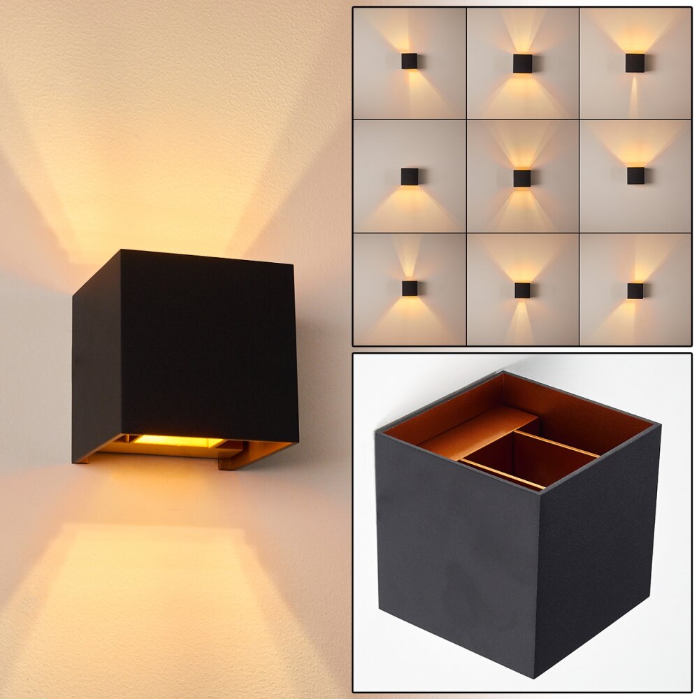 Badajoz Up & Down Lampa, Vägglampa Kopparfärg, Svart, 1-ljuskällor main product photo