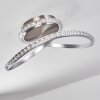 Saginaw Taklampa LED Nickel matt, 1-ljuskällor, Fjärrkontroll, Färgväxlare
