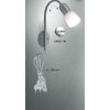 Globo CATHY Utomhuslampa med uttag, Vägglampa, Väggspotlight Färg i rostfritt stål, Nickel matt, 1-ljuskällor