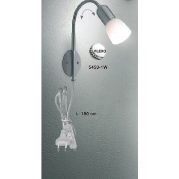 Globo CATHY Utomhuslampa med uttag, Vägglampa, Väggspotlight Färg i rostfritt stål, Nickel matt, 1-ljuskällor
