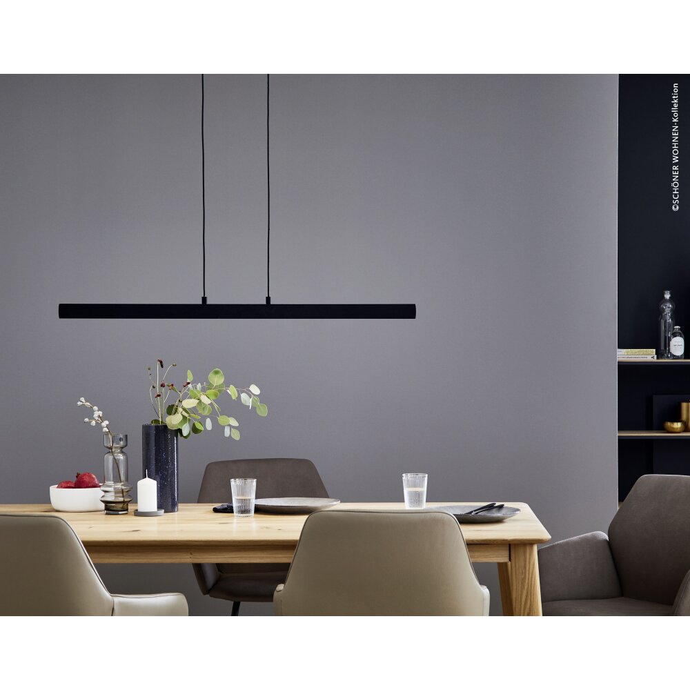 SCHÖNER WOHNEN kollektion STRIPE Pendelbelysning LED Svart, 1-ljuskällor main product photo