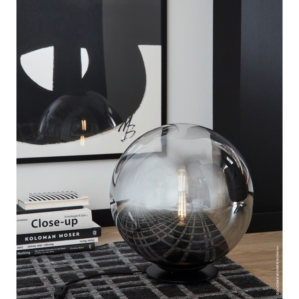 SCHÖNER WOHNEN kollektion MIRROR Bordslampa Svart, 1-ljuskällor main product photo