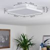 Buenaventura Taklampa, Panel LED Vit, 1-ljuskällor, Fjärrkontroll