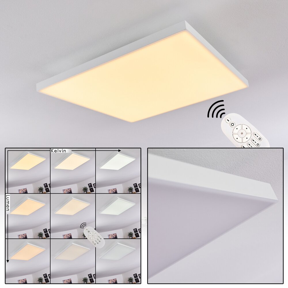 Cor Taklampa, Panel LED Vit, 1-ljuskällor, Fjärrkontroll main product photo