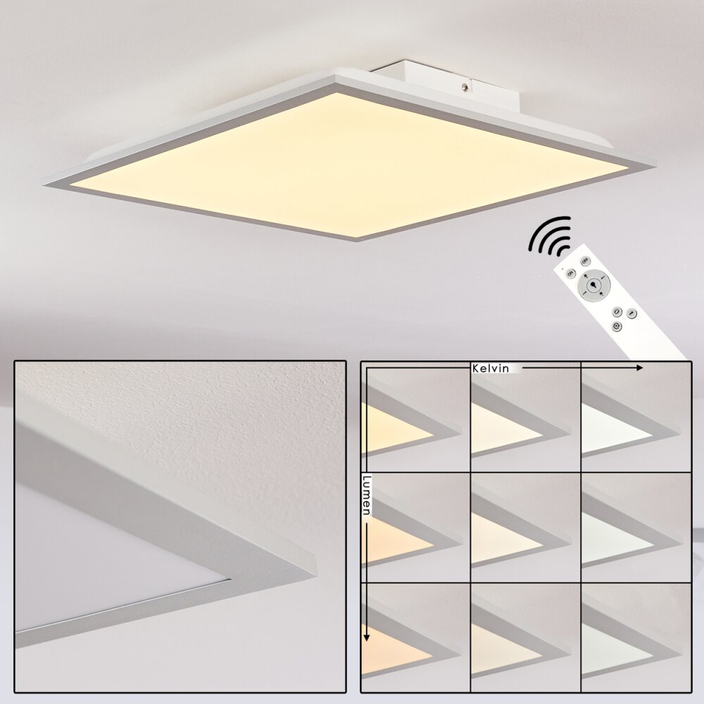 Farc Taklampa, Panel LED Silver, 1-ljuskällor, Fjärrkontroll main product photo