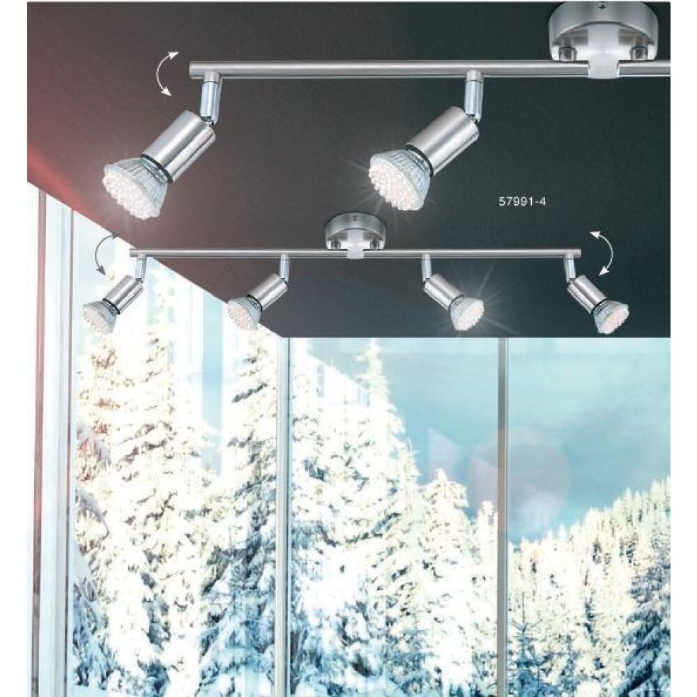 Globo MATRIX taklampa, Taklampa, Takstrålkastare Rostfritt stål, Nickel matt, 4-ljuskällor main product photo