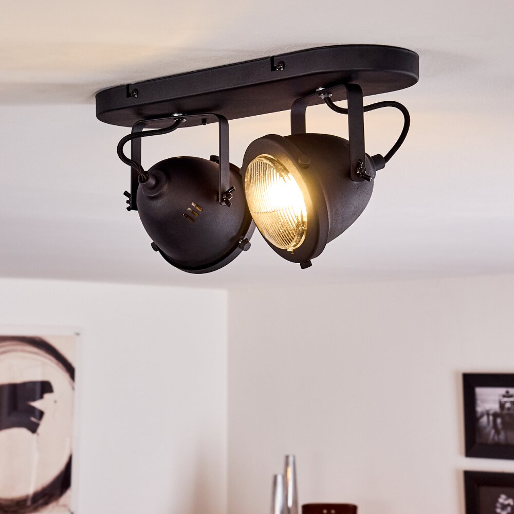 Glostrup Taklampa, Takstrålkastare Svart, 2-ljuskällor main product photo