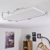 Buenaventura Taklampa, Panel LED Vit, 1-ljuskällor, Fjärrkontroll
