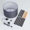 Menocal Golvlampa, Golvlampa Trä ljus, Svart, 1-ljuskällor