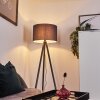 Menocal Golvlampa Trä ljus, Svart, 1-ljuskällor