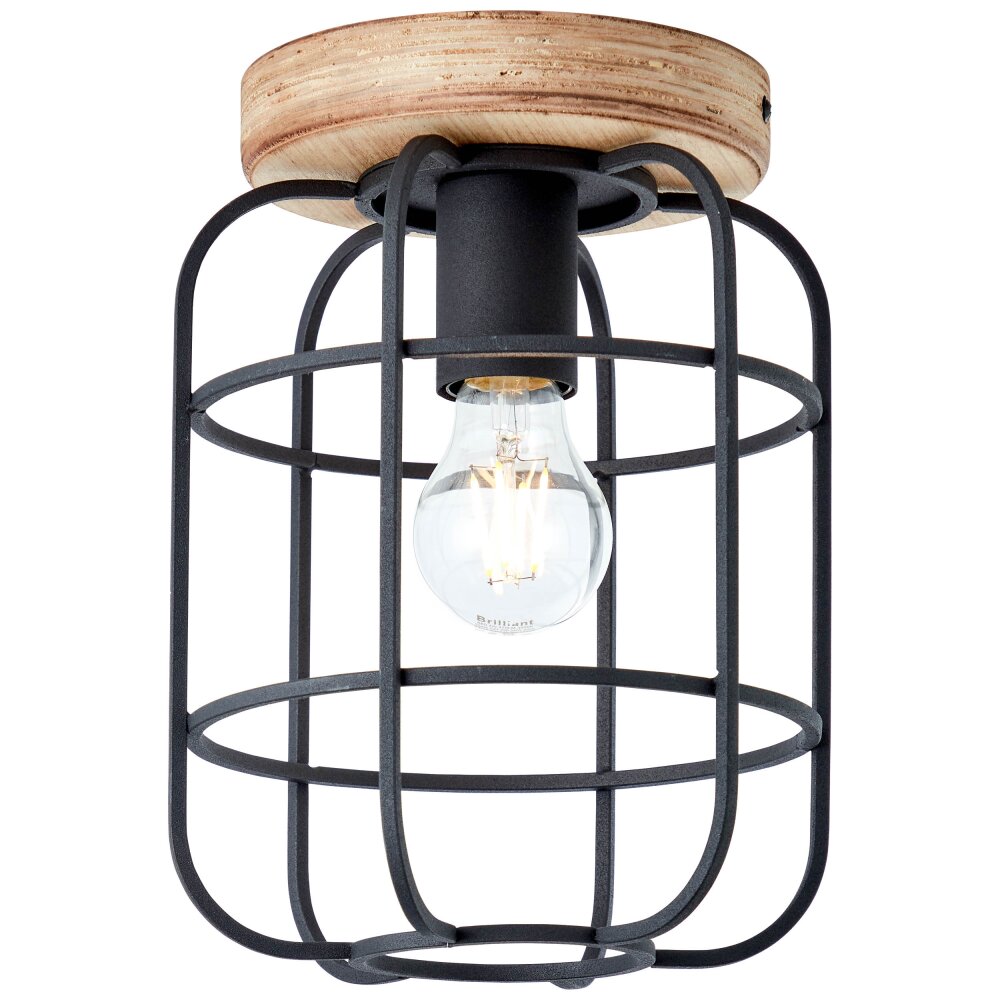 Brilliant Lampor Gwen Taklampa Trä ljus, Svart, 1-ljuskällor main product photo