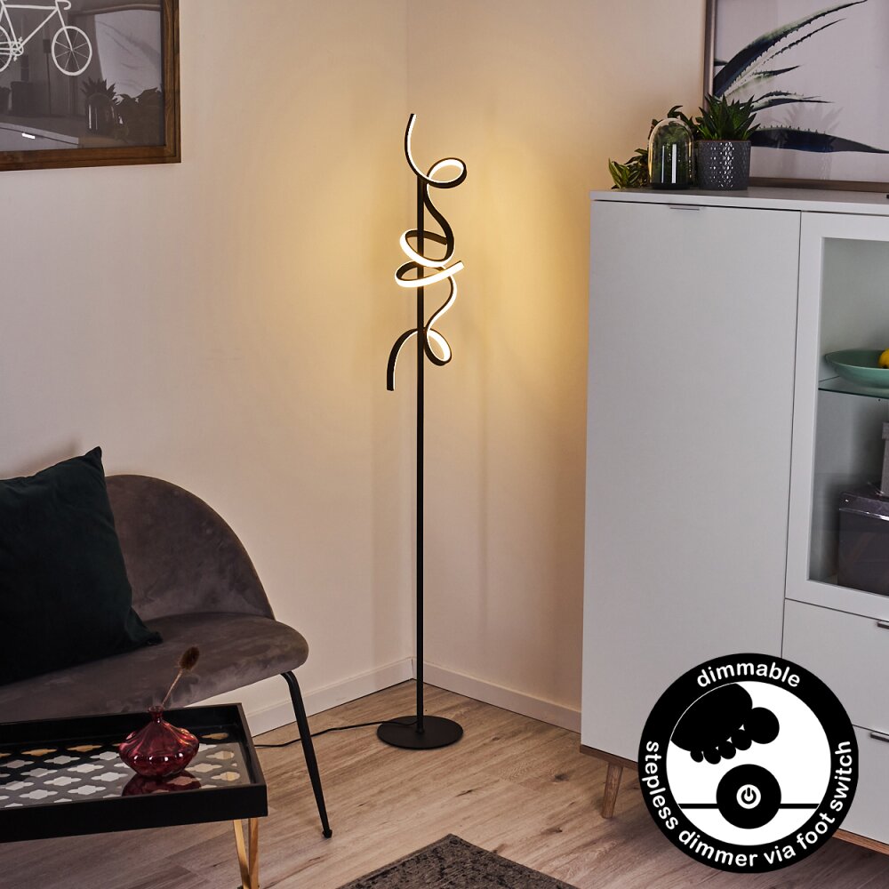 Lavaca Golvlampa LED Svart, 2-ljuskällor main product photo