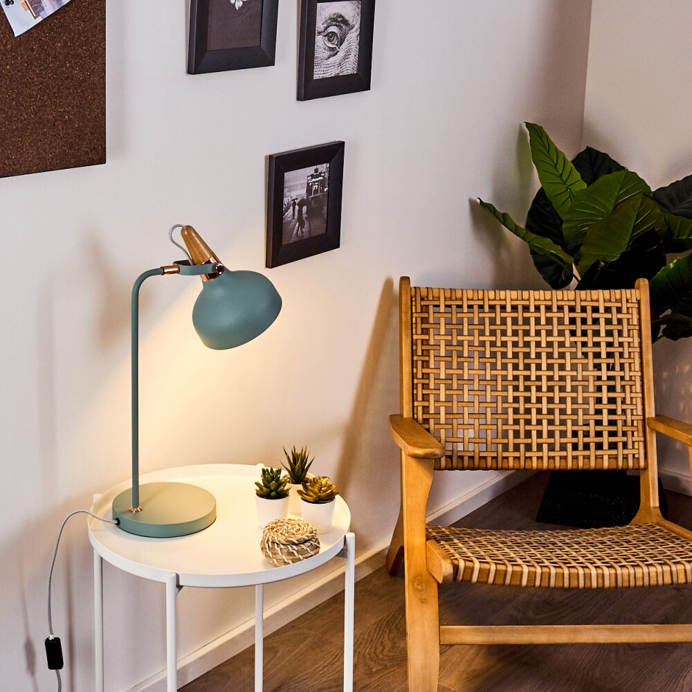 Breamo Bordslampa, Läslampa Grön, Trä mörkt, 1-ljuskällor main product photo