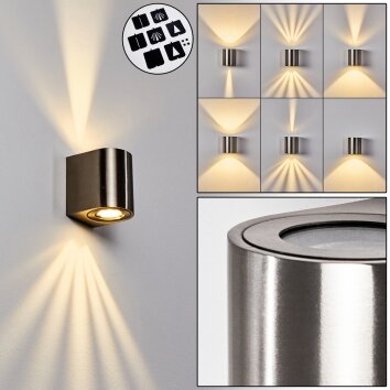 Mora Utomhusbelysning, vägglampa utomhus LED Rostfritt stål, 2-ljuskällor