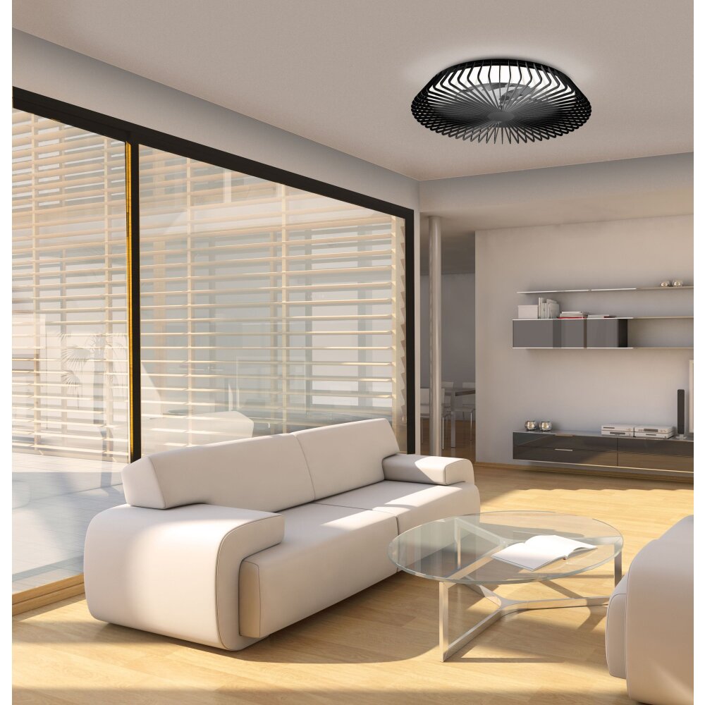 Mantra HIMALAYA Taklampa, Takfläkt med belysning LED Svart, 1-ljuskällor, Fjärrkontroll main product photo