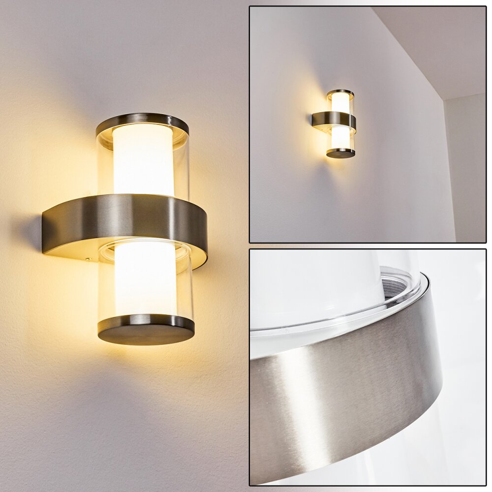 Parawa vägglampa utomhus LED Nickel matt, 2-ljuskällor main product photo