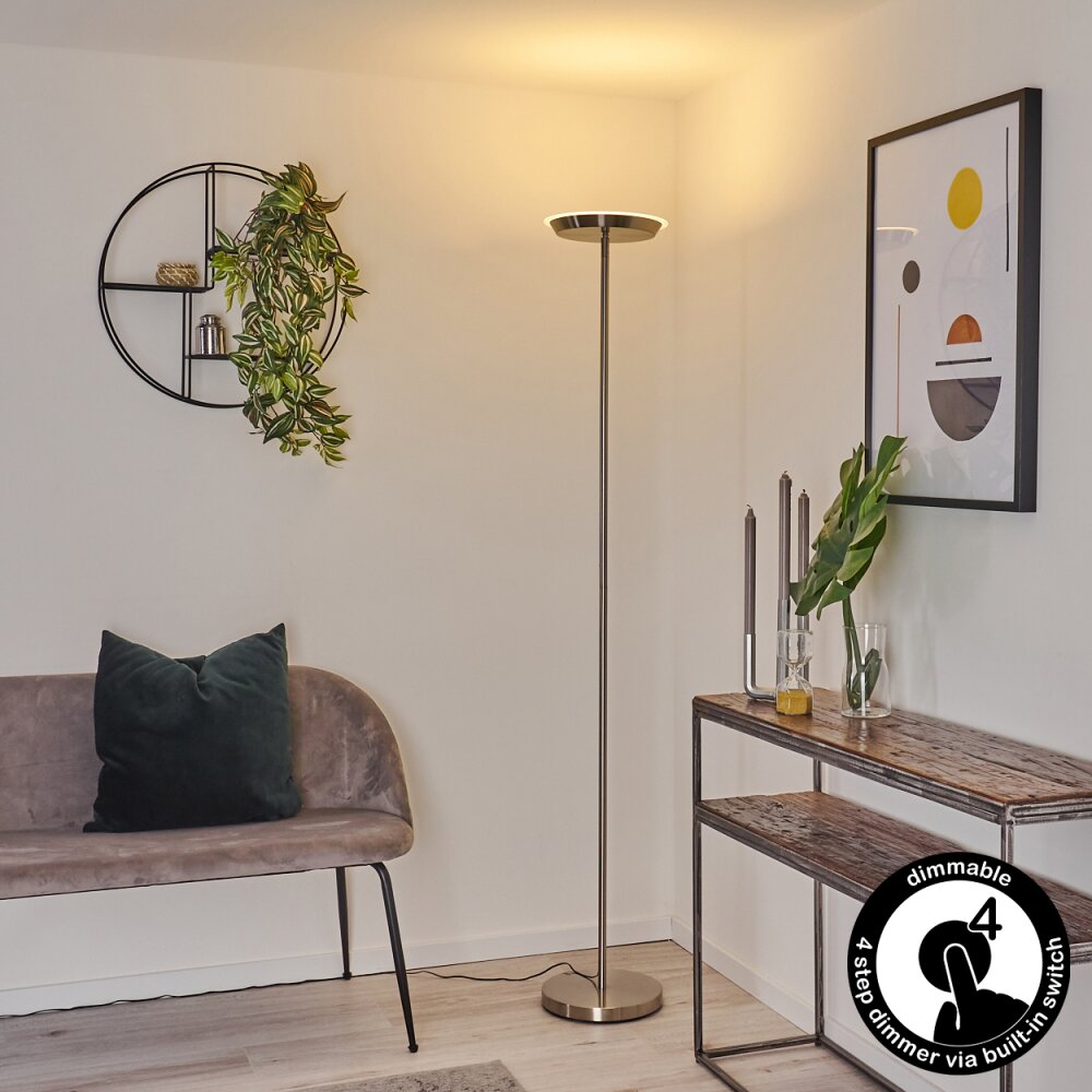 Mjoelby Golvlampa, strålkastare, Golvlampa LED Nickel matt, 1-ljuskällor main product photo