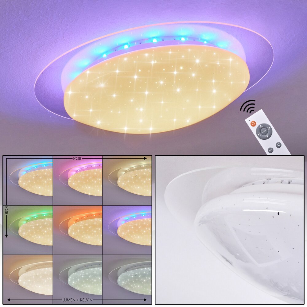 Cure Taklampa LED Vit, 1-ljuskällor, Fjärrkontroll, Färgväxlare main product photo