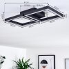 Cavareno Taklampa, Panel LED Svart, 1-ljuskällor