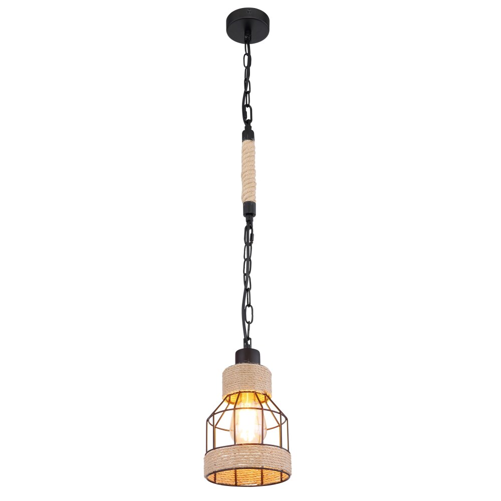Globo HALIA Pendellampa Brun, Svart, 1-ljuskällor main product photo