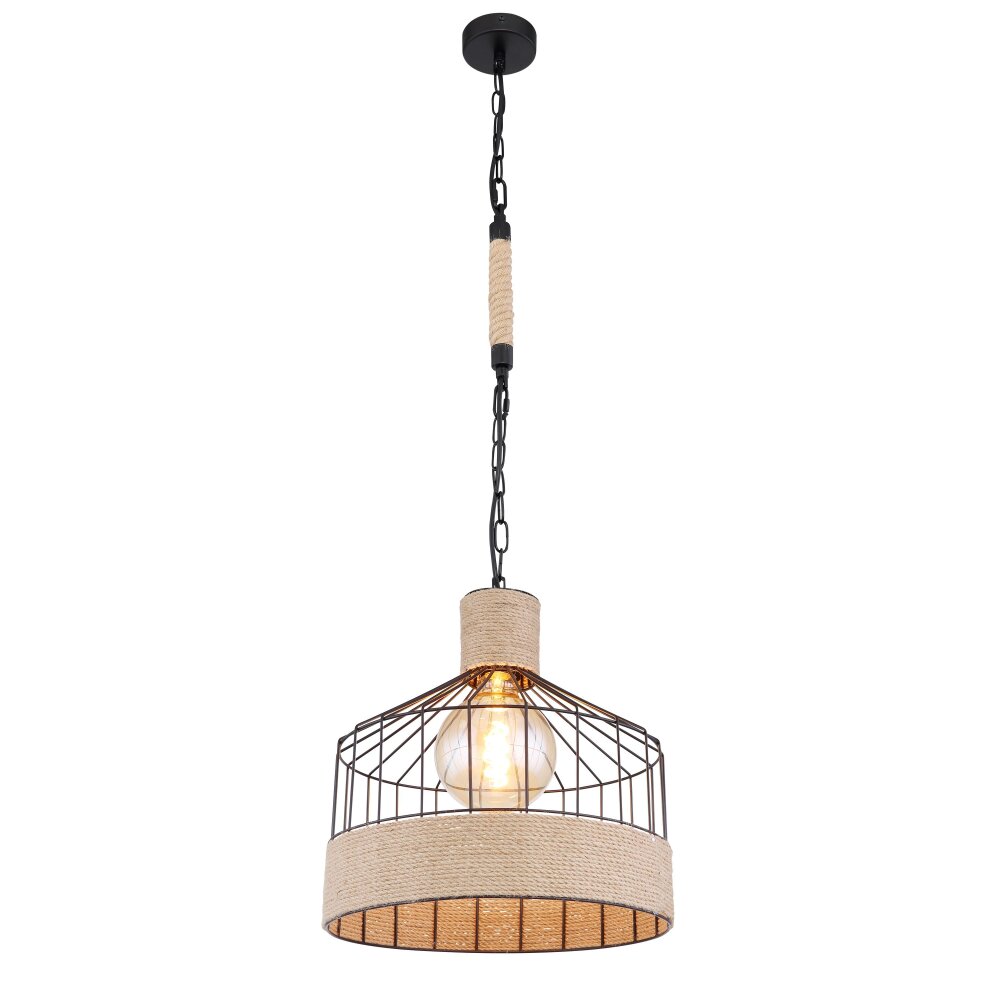 Globo HALIA Pendellampa Brun, Svart, 1-ljuskällor main product photo