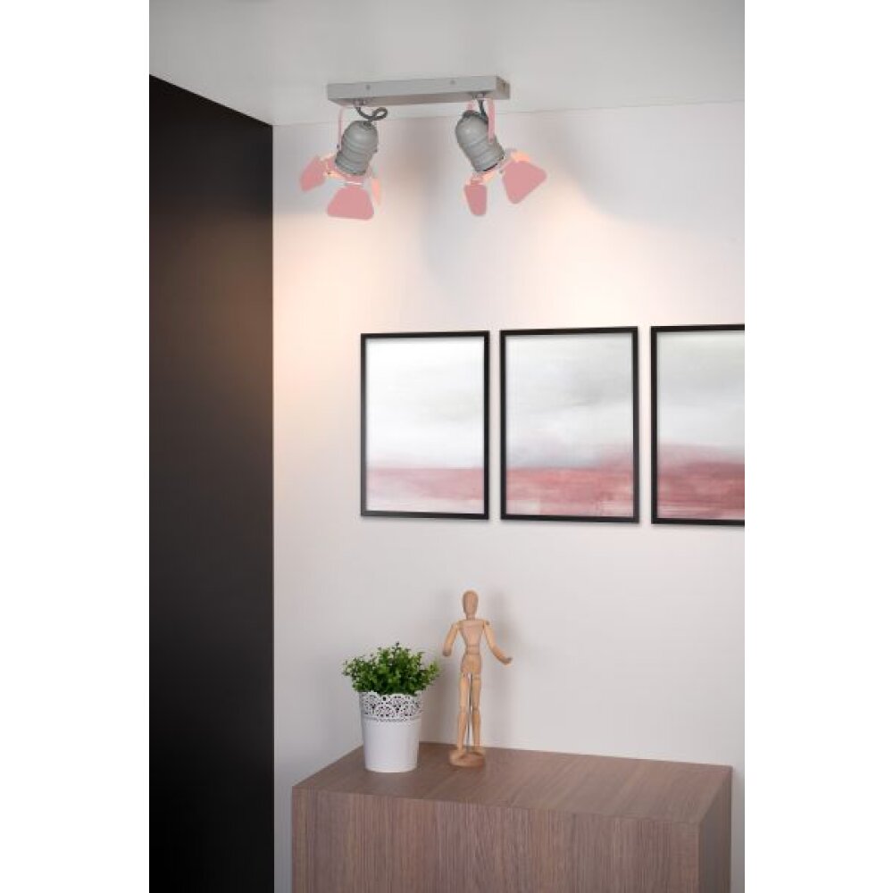 Lucide PICTO Taklampa Grått, Rosa, 2-ljuskällor main product photo