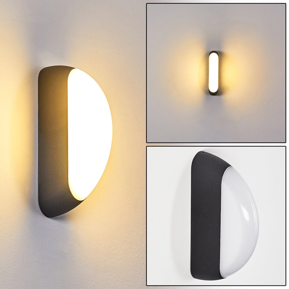 Arvier vägglampa utomhus LED Svart, 1-ljuskällor main product photo