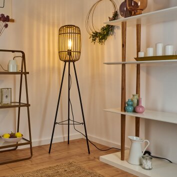 Mongolei Golvlampa, Golvlampa Svart, 1-ljuskällor