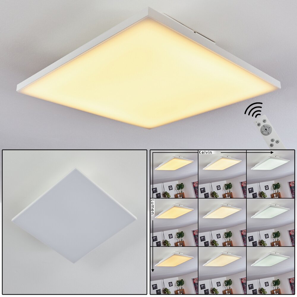 Cor Taklampa, Panel LED Vit, 1-ljuskällor, Fjärrkontroll main product photo