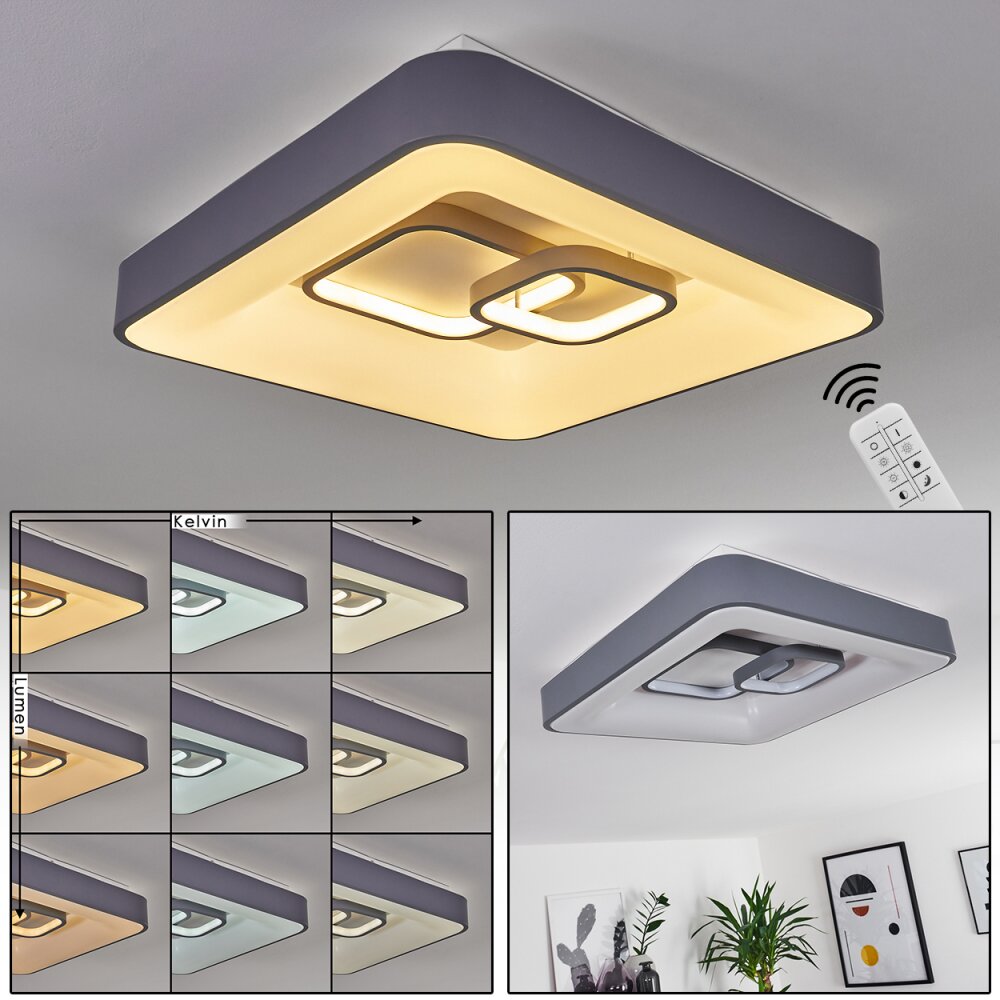Gabbiana Taklampa LED Grått, Vit, 1-ljuskällor, Fjärrkontroll main product photo