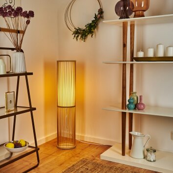 Peri Golvlampa, Golvlampa Trä ljus, 1-ljuskällor