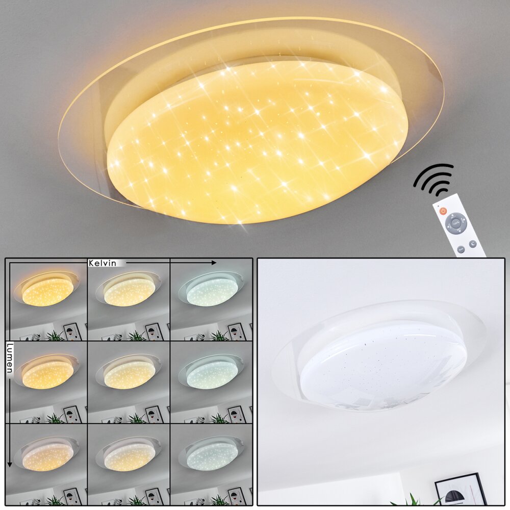 Rosenga Taklampa LED Vit, 1-ljuskällor, Fjärrkontroll main product photo