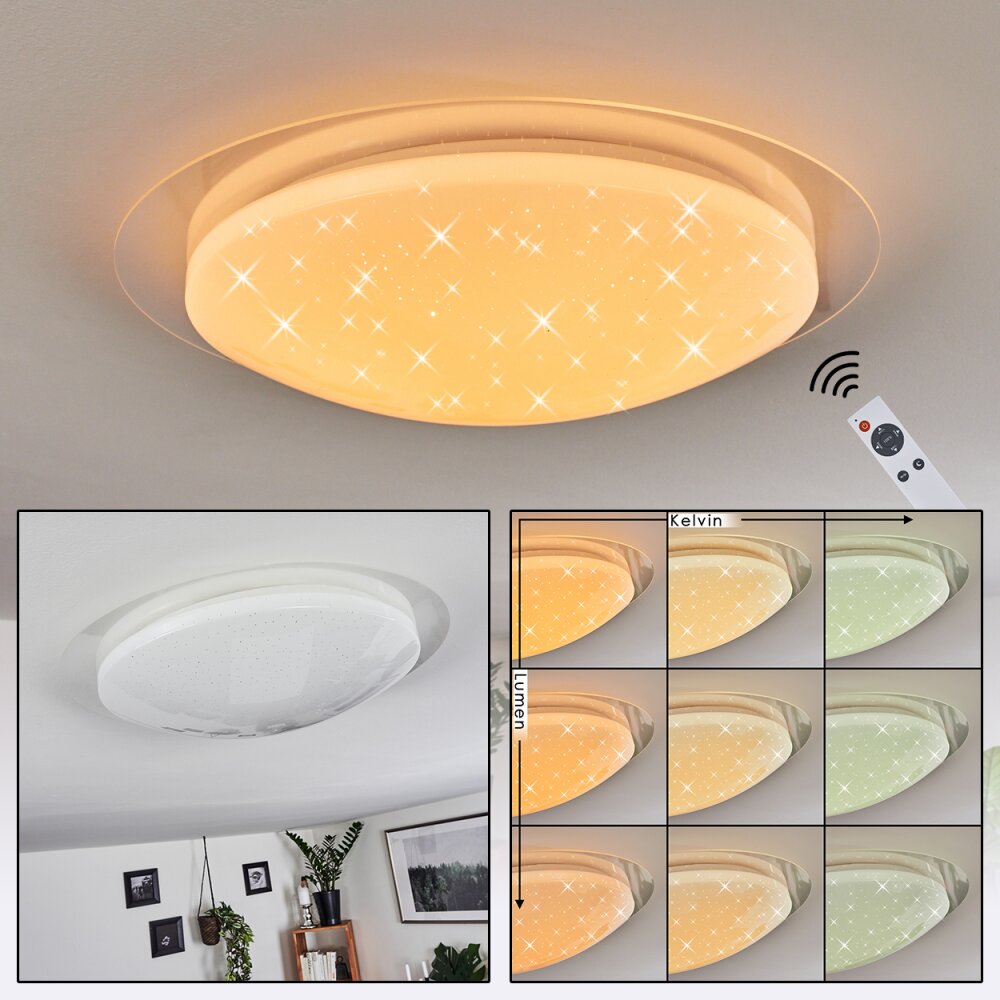 Rosenga Taklampa LED Vit, 1-ljuskällor, Fjärrkontroll main product photo