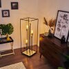 Salla Golvlampa, Golvlampa Trä mörkt, Svart, 5-ljuskällor