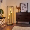 Salla Golvlampa, Golvlampa Trä mörkt, Svart, 5-ljuskällor