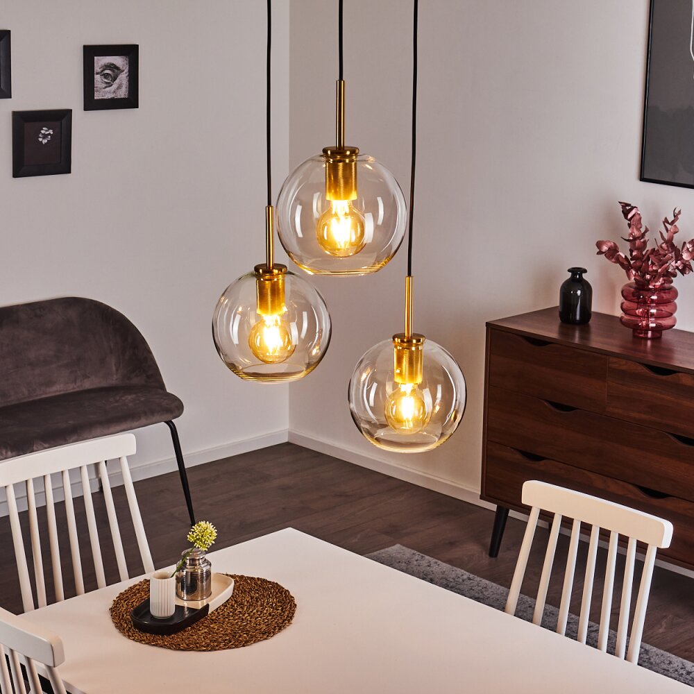 Karo Pendelbelysning, Pendellampa Cluster Mässing, Svart, 3-ljuskällor main product photo
