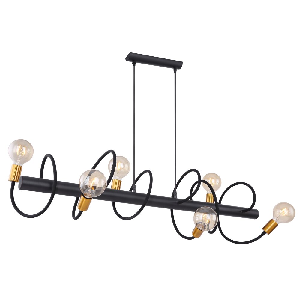 Globo EDDY Pendellampa Svart, 6-ljuskällor main product photo