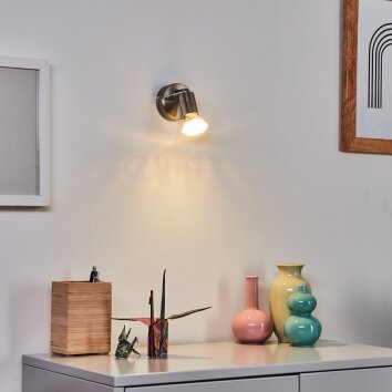 Oula Vägglampa LED Nickel matt, 1-ljuskällor